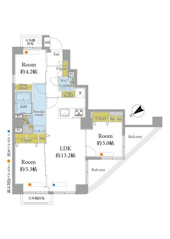 カーサ要町の間取り|3LDK　65.30㎡　三方角部屋　全室彩光有　バルコニー2ヵ所
長期修繕計画有　平成27年　給水ポンプ交換　平成29年　エントランススイッチ取替工事　令和3年　ガス警報器一斉取替・設置工事
