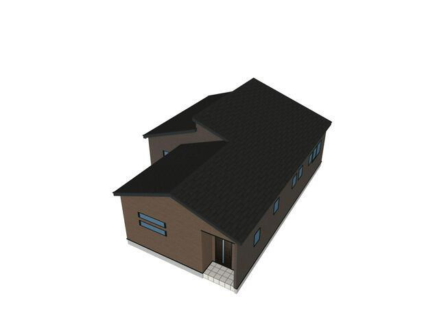 新築戸建て・仲介手数料無料）津島市葉苅町・１号棟の外観パース|外観パースです