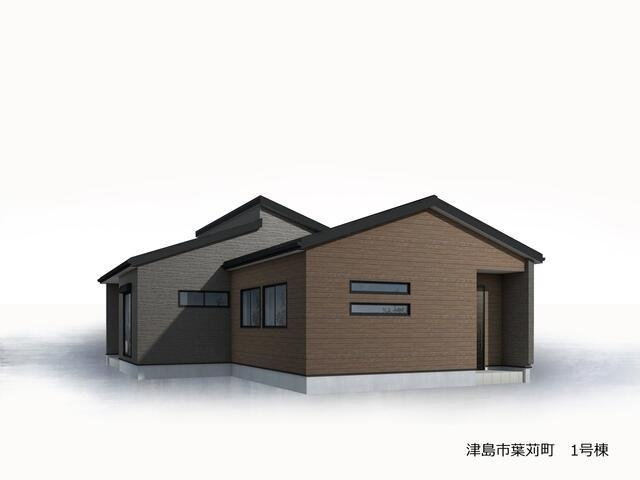 新築戸建て・仲介手数料無料）津島市葉苅町・１号棟の外観パース|外観パースです