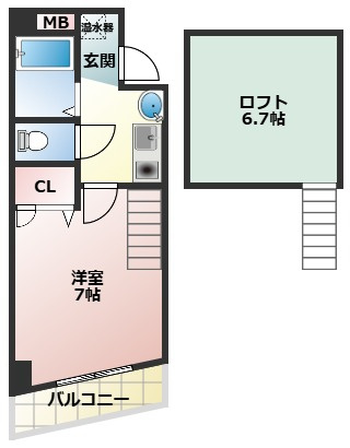 【間取り】 | アヴェニール寺田町