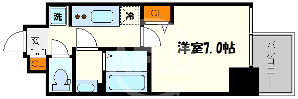 プレサンス心斎橋レヨンの間取り|プレサンス心斎橋レヨン　間取り