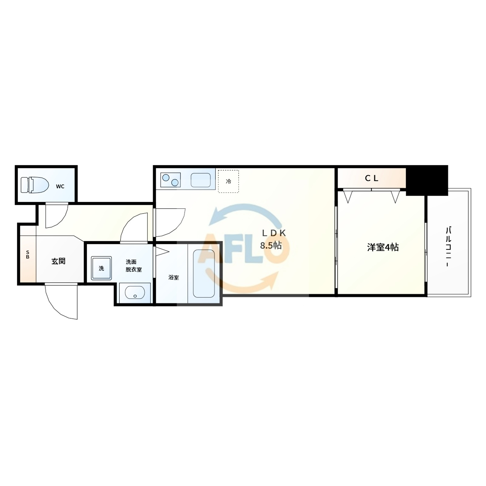 フロンティアコート堺筋本町の間取り|フロンティアコート堺筋本町　間取り