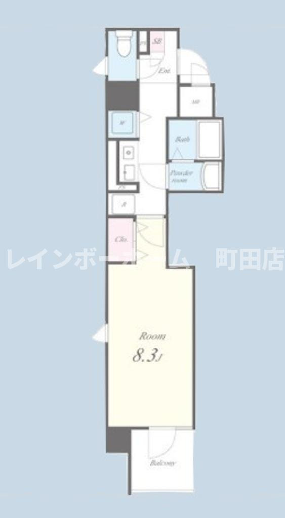 イーストガーデンリバーサイド町田※初期費用分割後払いサービス利用可能物件の間取り