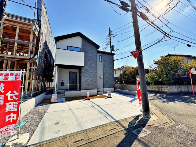 《仲介手数料半額》上尾市上　全2棟　1号棟の前面道路含む現地写真