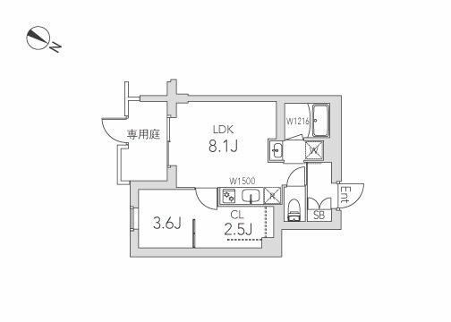 ＧｒａｎＤｕｏ学芸大学２の間取り