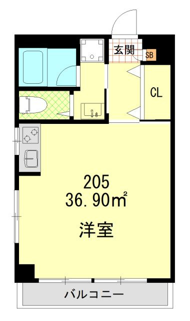 オオキス四谷の間取り