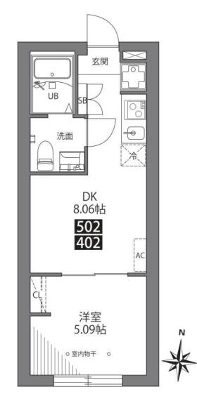 三ノ輪アパートメントの間取り