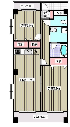 ウエストウッドマンションの間取り|間取りです。