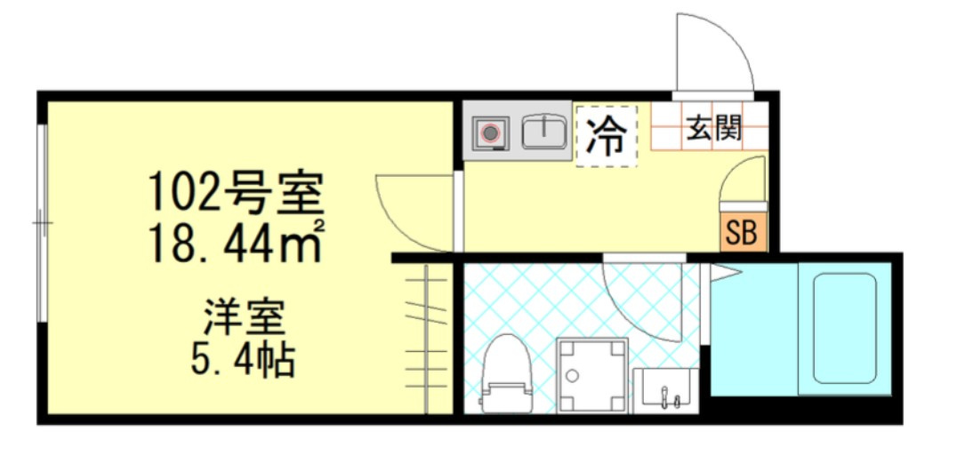 エアフォルク新小岩の間取り