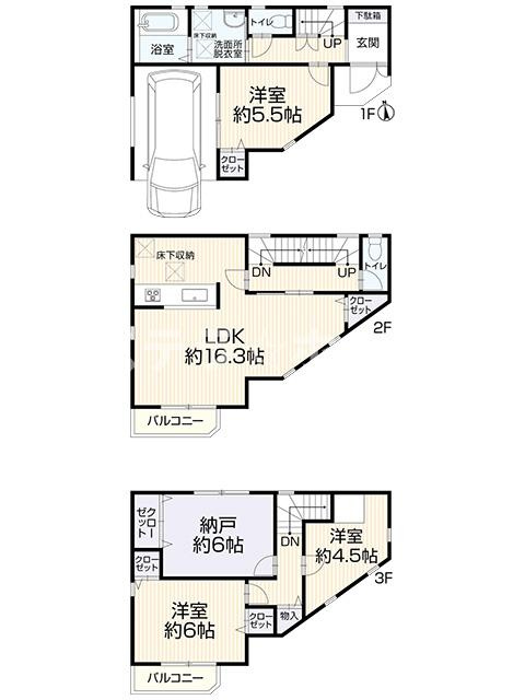 外院3 中古戸建の間取り|3LDK+Sの物件です