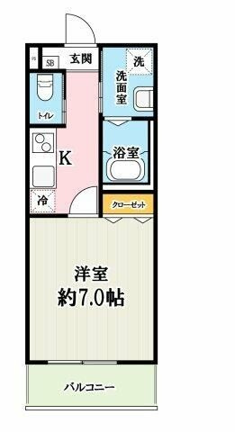 （仮称）キャメル梅島２Aの間取り|間取りです。