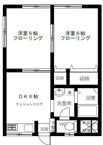 コーポ上野の間取り