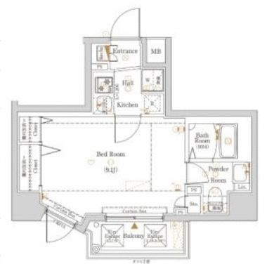 ＫＮＯＴＳ浅草の間取り