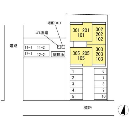 (仮称)清水町新宿PJの区画図