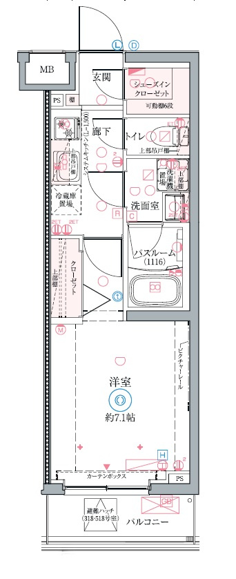 クレヴィスタ墨田の間取り