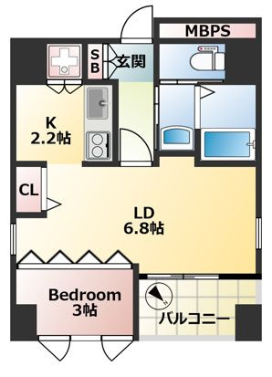 イルジラソーレの間取り|間取りです。