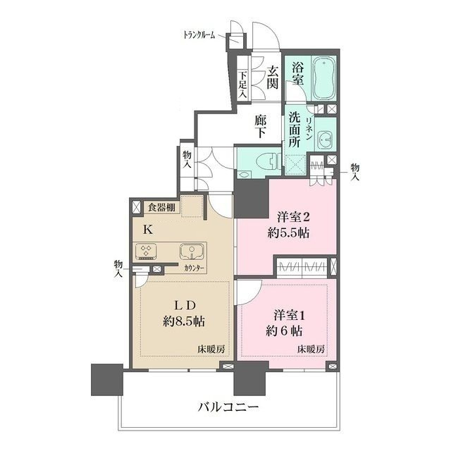 ザ・パークハウス浦和タワーの間取り|間取りです。