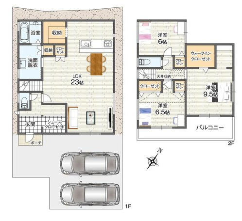 八尾市南本町4丁目中古一戸建の間取り