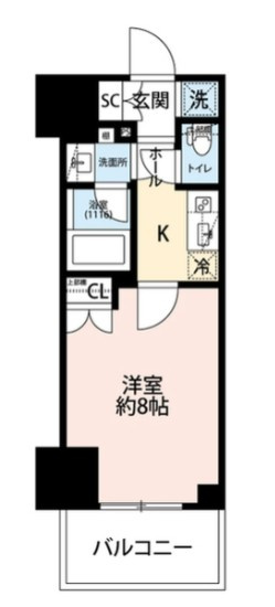 北区王子２丁目の賃貸マンションの間取り|間取り