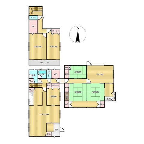猿島郡五霞町原宿台中古戸建の間取り