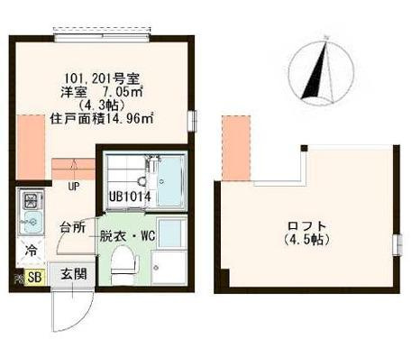 【間取り】 | ハーモニーテラス中川Ⅱ