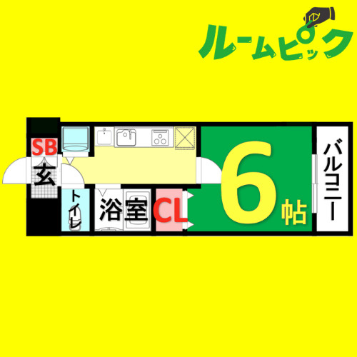 プレサンス新栄リミックス　名古屋市賃貸　仲介手数料無料の間取り