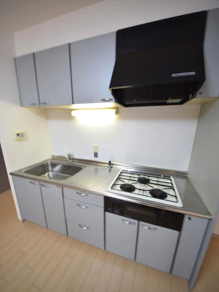 ADW Residence 谷町四丁目のキッチン|アプリコ　3口ガスシステムキッチン