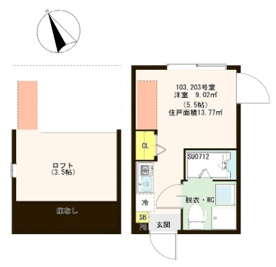 【間取り】 | ボナール北千住