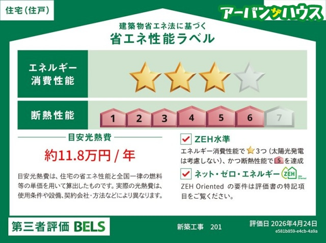 一寿庵 nagomiの省エネ性能ラベル