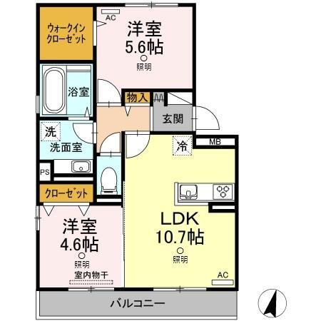 ヴェルデ溝口の間取り