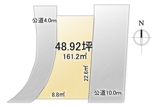 矢代田　160万円の土地図