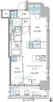 【間取り】 | パークアクシス大森山王