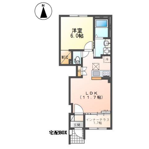 仮）北区玄馬町新築アパートの間取り