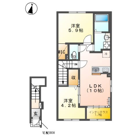 Oriental　Courtの間取り