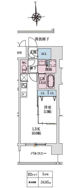 スプランディッド大阪EASTの間取り
