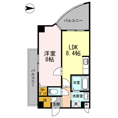 カスタリア新梅田の間取り