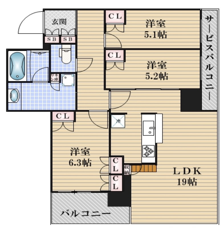 グランドメゾン新梅田タワーの間取り