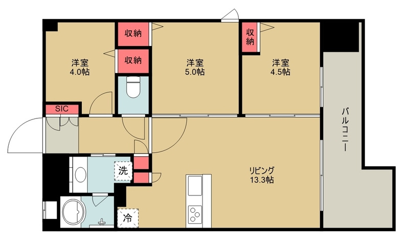 エステムコート十三本町の間取り