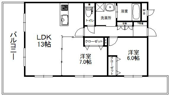 【間取り】 | サンロージュ薬院駅前