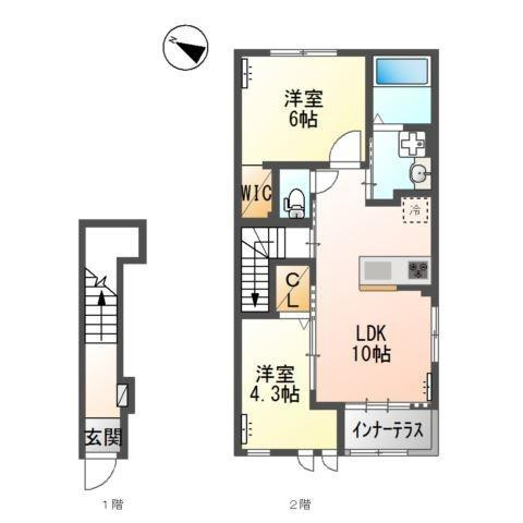 【間取り】 | シャルムB棟
