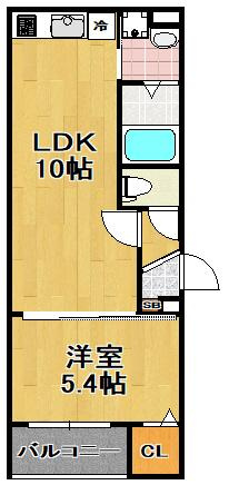 ブルーグレイス大正の間取り|★大人気の１Ｋです★