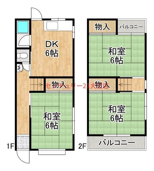 鶴町1丁目貸家の間取り