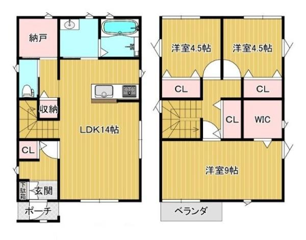 生駒市西松ケ丘　一戸建の間取り