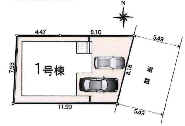 安城市今本町第6　全1棟・1号棟の区画図