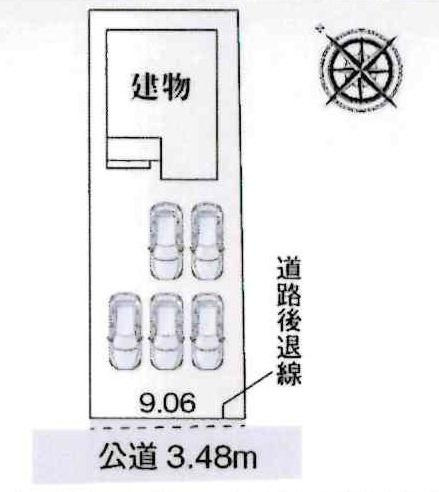 西尾第86一色町　全1棟・1号棟の区画図