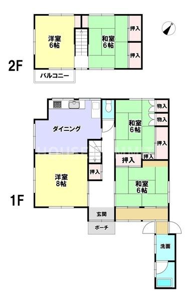 八街市八街ほの中古一戸建の間取り