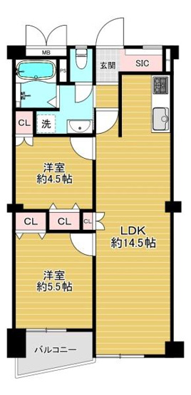 【間取り】 | 旭コーポB棟