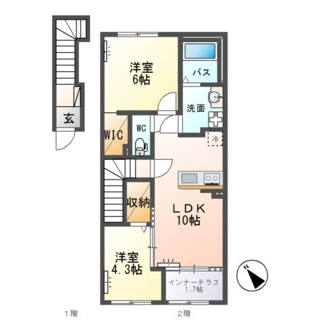 【間取り】 | 阿見町うずら野３丁目新築アパート（仮