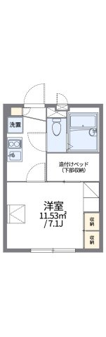 レオパレスリバーフィールドの間取り
