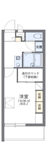レオパレス松ヶ丘の間取り|代表的な間取のため実際の間取とは異なる場合があります
